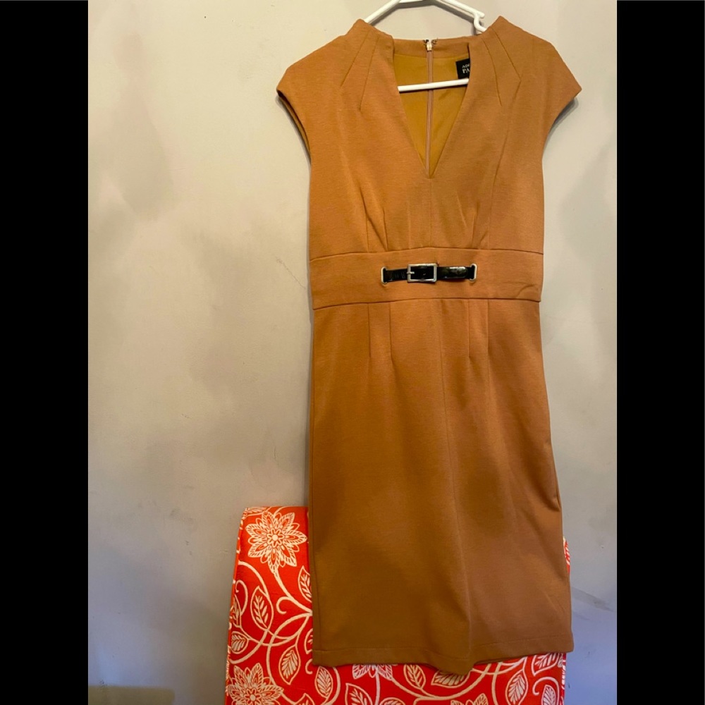 Adrianna appellate tan with front belt look